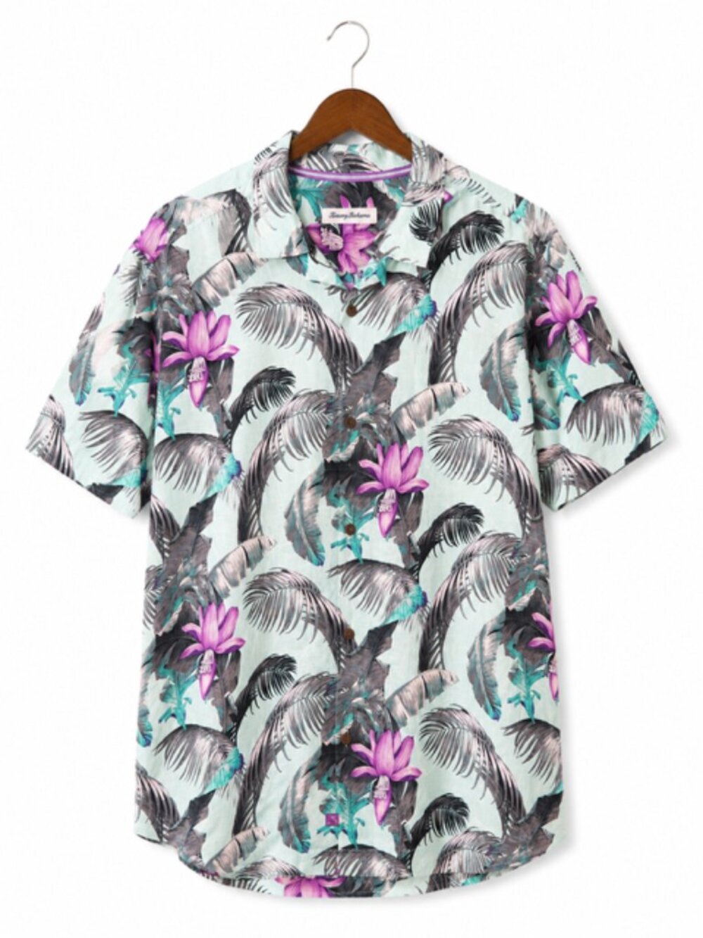 Tommy Bahama Men’s XXL Hawaiian Camp Shirt Tropical Floral Silk Blend Aloha